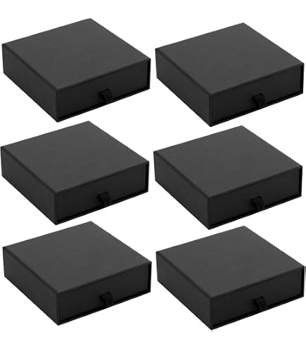 RJ Displays 25-Pack Kraft Jewelry Gift Boxes – Cotton Filled, 8x2x1 Inches | Brown Cardboard Storage For Necklaces, Watches, Pens