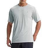 baleaf Men's UPF 50+ Sun Protection Shirts UV SPF Short Sleeve T-Shirts Rash Guard Quick Dry Lightweight Hiking Athletic