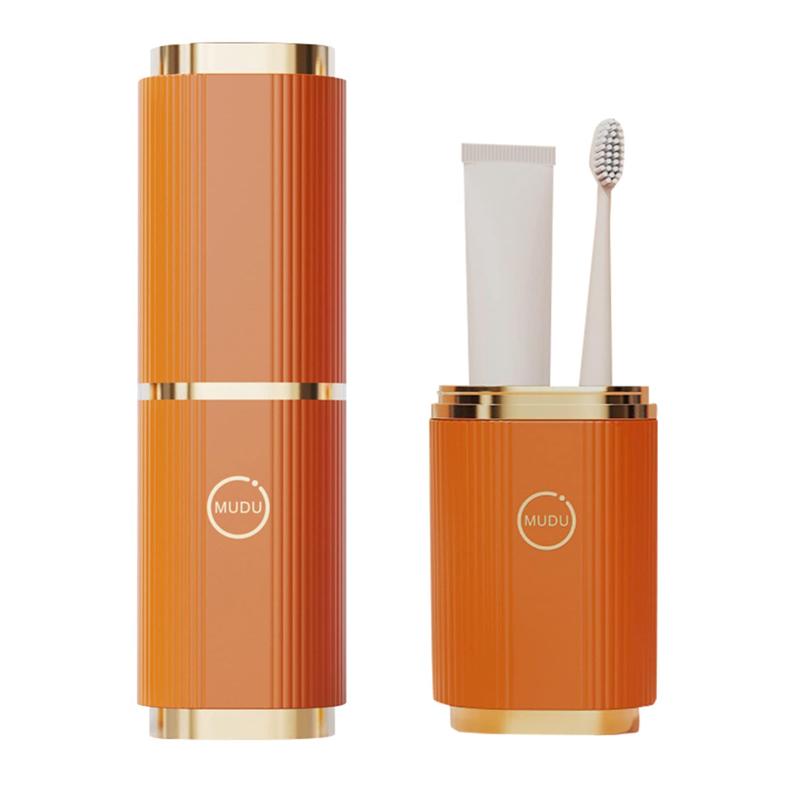 YanHLQJY Toothbrush case Toothbrush Travel Case,Portable Toothbrush Toothpaste Box，Toothbrush Storage Box for Family,Suitable for Business Trip, Camping, Travel or Daily use (Orange)