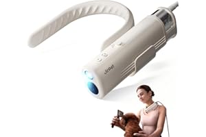 JirPet Pet Neck Dryer, Professional Dog Dryer for Pet Grooming, Hands-Free Dog Blow Dryer with Neck Hanging, Dog Hair Dryer with 3 Speeds & 4 Temp, Portable High Velocity Pet Dryer for Grooming Salon