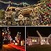 Lalapao Christmas lights 2 Pack 30 LED Solar String Lights Water Drop Fairy String Outdoor Decorations Waterproof Home Decor Light for Outside Xmas Tree Indoor Patio Garden Party Wedding (Multi Color)