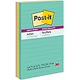 Post-it Super Sticky Lined Notes, 3 Sticky Note Pads, 4 x 6 in., School Supplies for Students, Ideal for Textbooks, Notebooks, Walls and Vertical Surfaces, Supernova Neons Collection