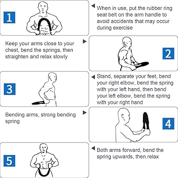 Barra Flexible Musculacion Pesas Ejercicio para Hombros Brazos y Pecho  Ejercicios Stretching tonificación con ERG Agarre Asas Power twister  Equipos de Gimnasio en casa! Tronco y abdominales cristoleon Ejercicio y  fitness