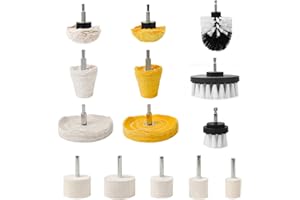 Unicaravan Aluminum Wheel Polishing Kit for Drill Buffing Wheel for Car Motorcycle Wheel Rim Manifold Polishing for Stainless Steel Chrome Wood Plastic Ceramic Glass Woods Machine Jewelry etc 14PCS