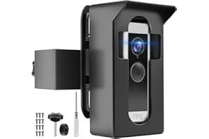 Anti-Theft Video Doorbell Mount, Waterproof Adjustable Angle Mount for Video Doorbell Wired, Doorbell Angle Mount 45 to 135 D