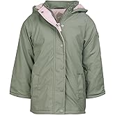 Hunter Clothes Girls – Plush Lined Waterproof Rain Jacket with Hood | Lightweight Windbreaker Coat for Girls Sizes (2T–12)