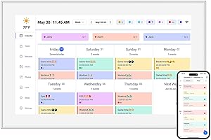 DXMART 15.6 Inch Smart Digital Calendar Planner & Chore Chart, IPS HD Touch Screen Display for Family Schedules, Hearth Display Desk Smart Calendar Seamless Scheduling