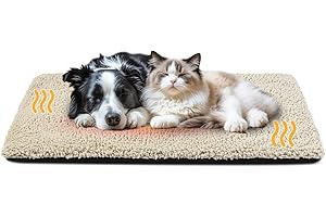 Dog Bed Mat Self Heating Pad for Large Medium Dogs, Dog House Bed Crate Pad for Sleeping Self Warming Pet Bed Puppy Blanket w