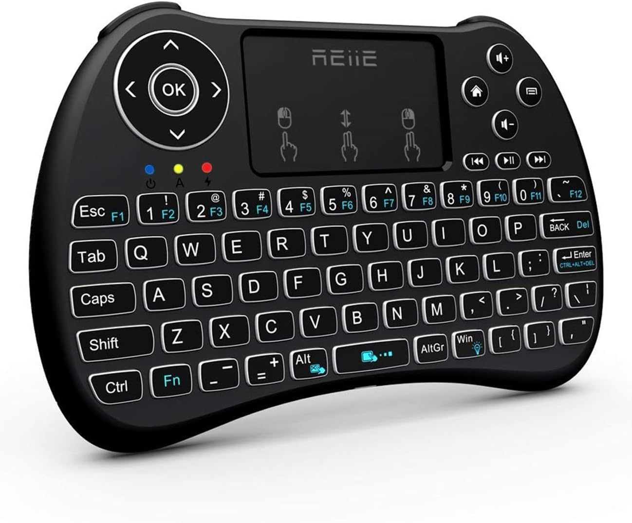 Photo 1 of (Backlit Version)REIIE H9+ Mini Keyboard,2.4GHz Wireless Mini Handheld Smart TV Remote Keyboard with Touchpad for PC,Raspberry Pi 2, Pad, Smart TV, Android TV Box, Windows 7 8 10?Not Suport Bluetooth?
