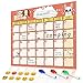 Lovellio Vintage Design Magnetic Dry Erase Calendar Whiteboard Planner, 16in x12in, Brown