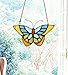 Makenier Tiffany Style Stained Glass Butterfly Window Hanging Sun Catcher