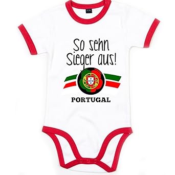 Mikalino Babybody so Sehn Sieger aus Portugal Kurzarm Ringer