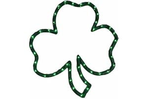 BEIJIXI IMPACT 16" Lighted St. Patrick's Day Irish Shamrock Window Silhouette Decoration