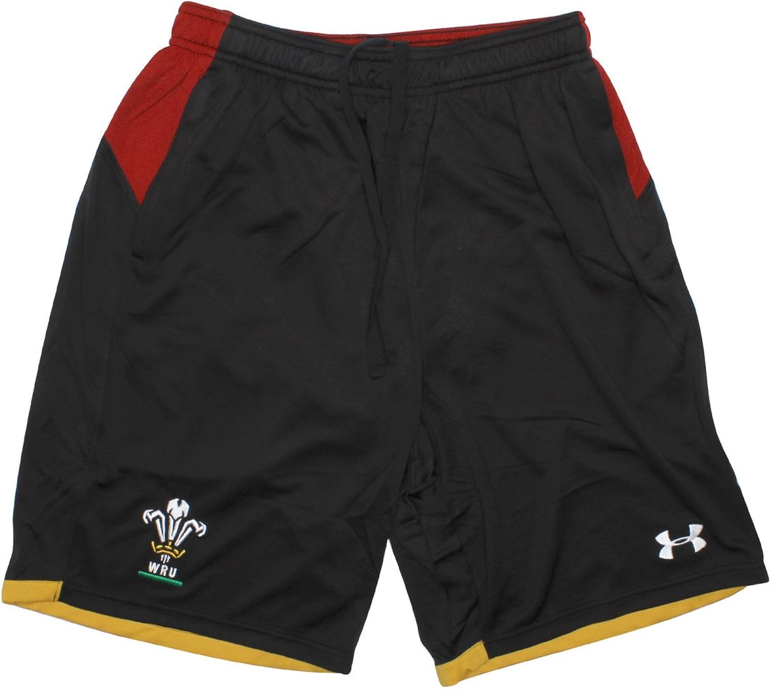Under Armour Wales WRU 2016/17 Mesh Rugby Training Shorts Black/Red