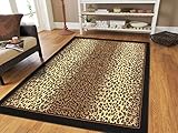Cheetah 2x3 Rug Animal Print Leopard Rug 2x4 Small Rugs for Bedroom Door Mat Entrance Rug Washable (2'x3' Kitchen/ Bathroom)