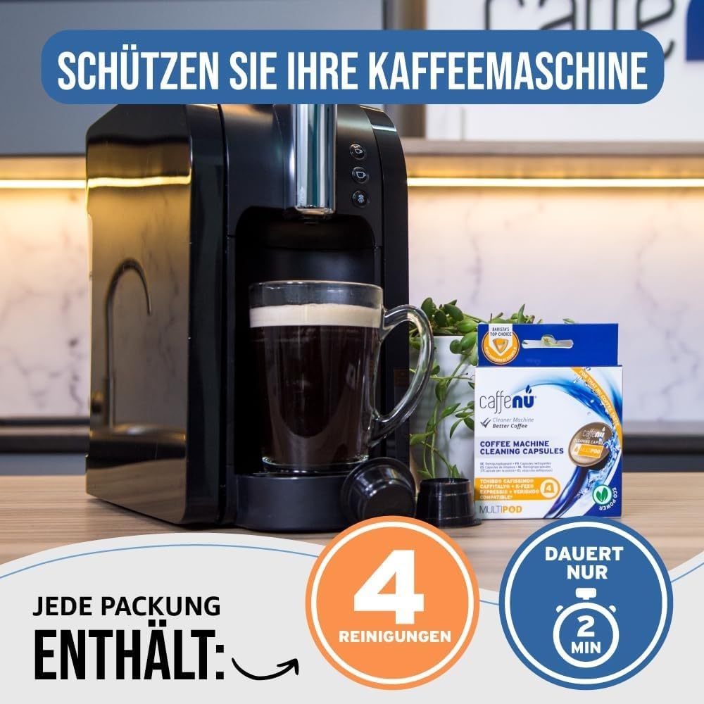 Caffenu Multipod Reinigungskapseln, für Tchibo Cafissimo, Caffitaly, K-fee, Verismo, Expressi, 4-Stück 5