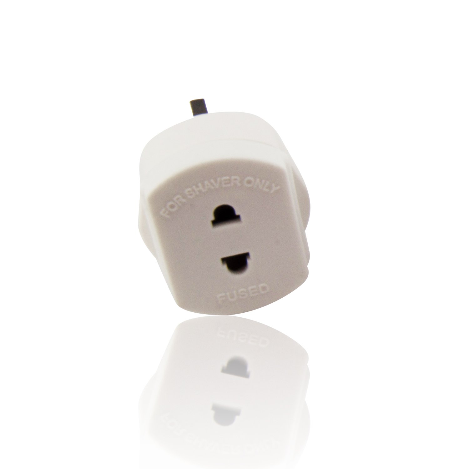 CDL Micro 1 A 250 V 2 Pin Electric Toothbrush Plug to 3 Pin UK Mains Adapter Fused White