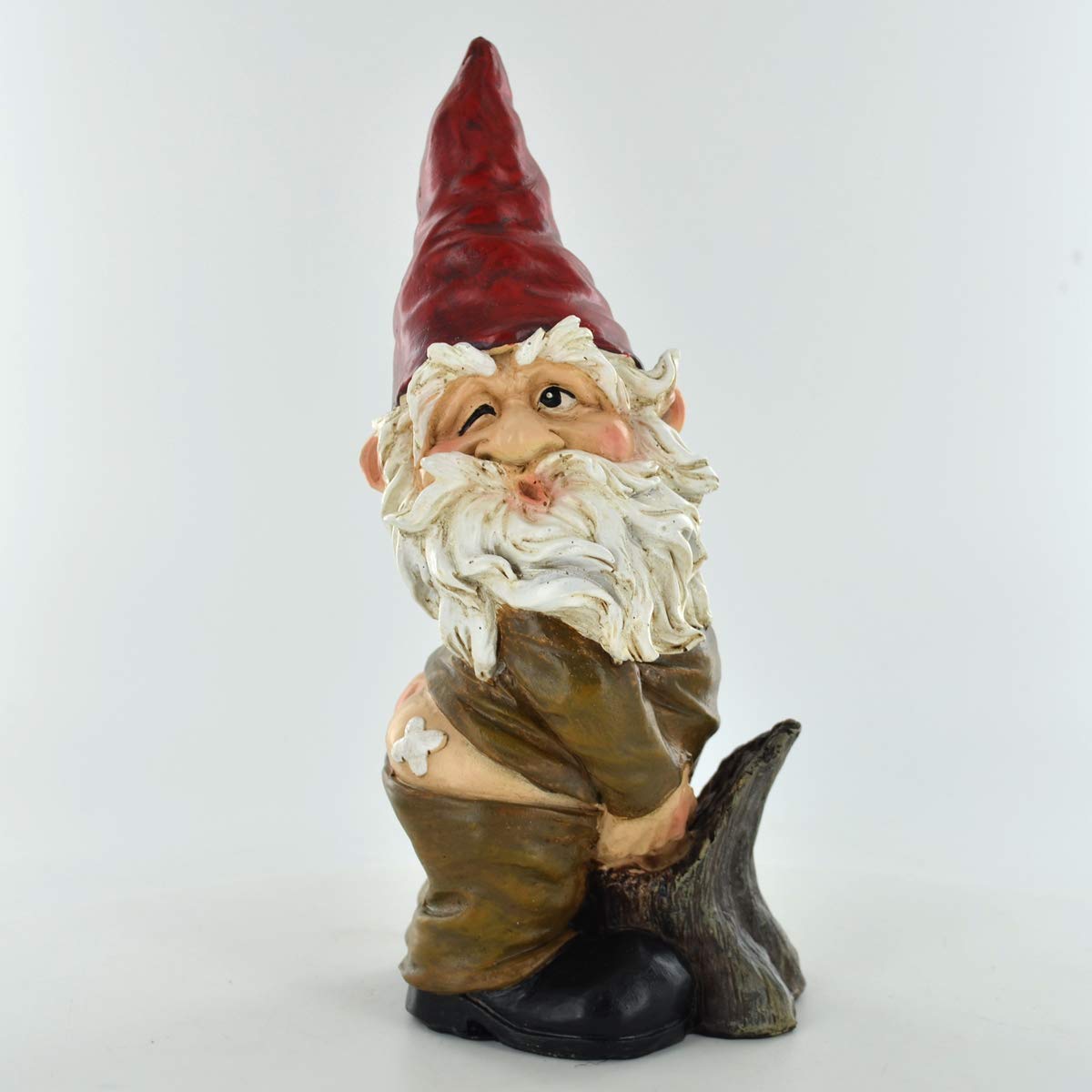 Gnome- Having a Widdle Fantasy Figure Home Decor Garden Ornament Joke Present Novelty Gift Comical H18.5cm