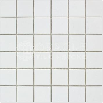 Thassos White Greek Marble 2 X 2 Mosaic Tile Honed Amazon Com