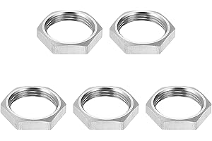 PATIKIL M16x1x4mm Hex Nuts, 5Pcs 304 Stainless Steel Metric Fine Thread Hexagon Thin Lock Nuts Fasteners for Machinery Manufa