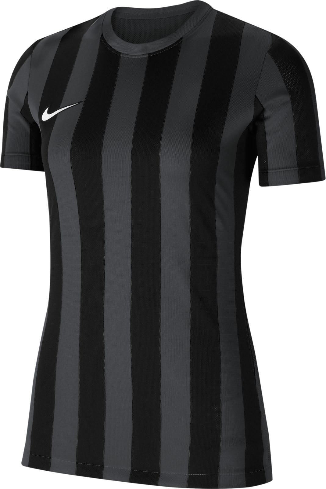 Nike Unisex Children's Striped Division IV Jersey Short Sleeve Jersey, unisex_child, CW3819-060, Anthracite/Black/White, 8-10 years