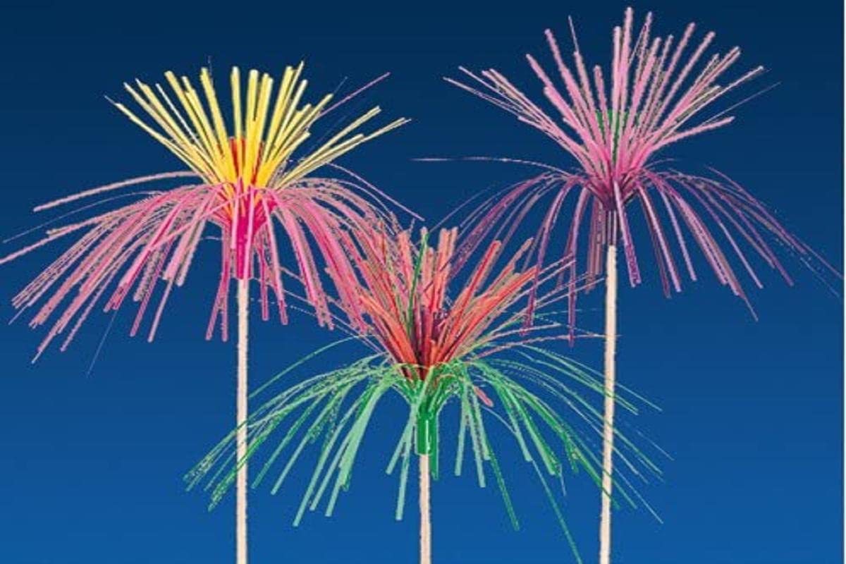 Garcia de Pou Wooden Ice Cream Decorations Palm Trees in Box, Wood, Assorted, 15 x 30 x 30 cm
