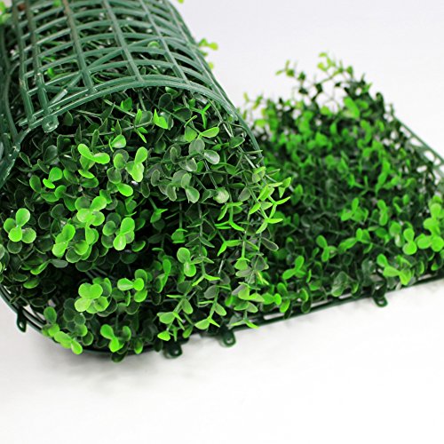 Artificial Boxwood Topiary Hedge Plant Sound Diffuser Privacy Fence Screen Greenery Wall Covers 33 SQ feet 12 Panels 20''x 20'' Suitable for Both Outdoor or Indoor, Garden, Backyard and Home Décor