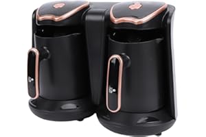 Bewinner 1200W Electric Turkish Coffee Maker Machine, Adjustable Temperature Dual Pot Coffee Brewer with 500ml Capacity Each,