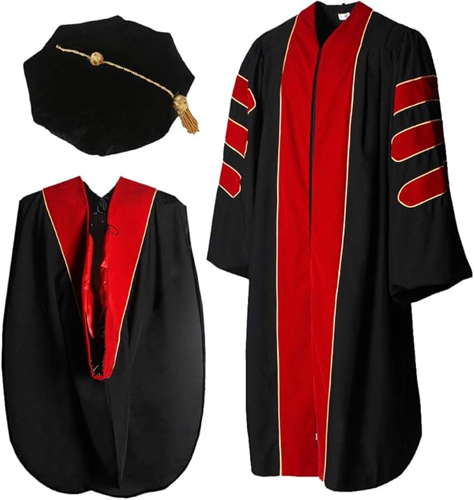 Cap and Gown Direct Red Doctoral Graduation Gown Hood（red