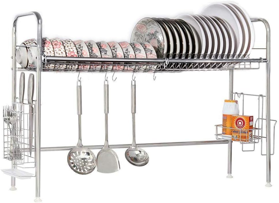Abtropfgestell über Spüle Geschirr Abtropfständer für Küche aus