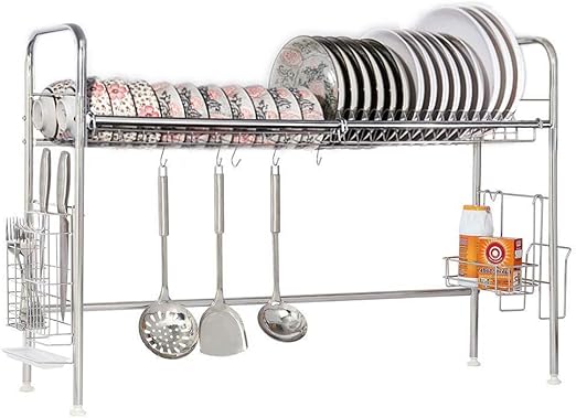 Abtropfgestell über Spüle Geschirr Abtropfständer für Küche aus