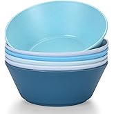 32 Ounce Cereal Bowls, Unbreakable Wheat Straw Fiber Bowl, Lightweight Kitchen Bowls Microwave & Dishwasher Safe BPA Free Bowls, E-Co Friendly Bowls Set for Cereal, Salad,Oatmeal, Soup,Snacks -6 Color