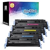 INK E-SALE Compatible with HP 124A Q6000A Q6001A Q6002A Q6003A Toner Cartridge Compatible For HP Color LaserJet 1600 2600n 2605dn 2605dtn CM1015 CM1017 Printer Series, Black Cyan Magenta Yellow 4-Pack