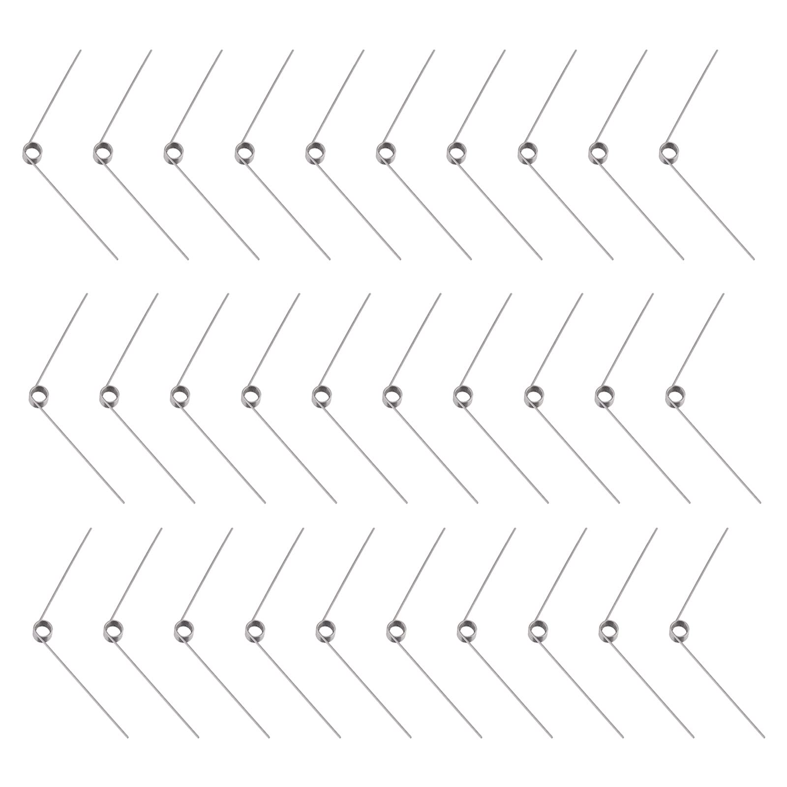 BENECREAT 30pcs Stainless Steel Small Torsion Spring, 0.5mm Wire Diameter Mechanical Torsion Springs for DIY Woodworking, Furniture, Repair Project