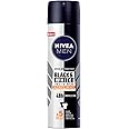 NIVEA MEN Desodorante Antimanchas, Black & White Invisible Ultimate (150 ml) Fórmula anti manchas, anti olor, anti sudor, anti irritación y anti residuos 48horas Protección Antitranspirante Spray