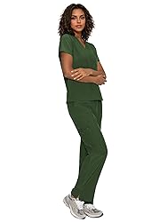 floralhue Scrubs for Women, V-Neck Scrubs Top