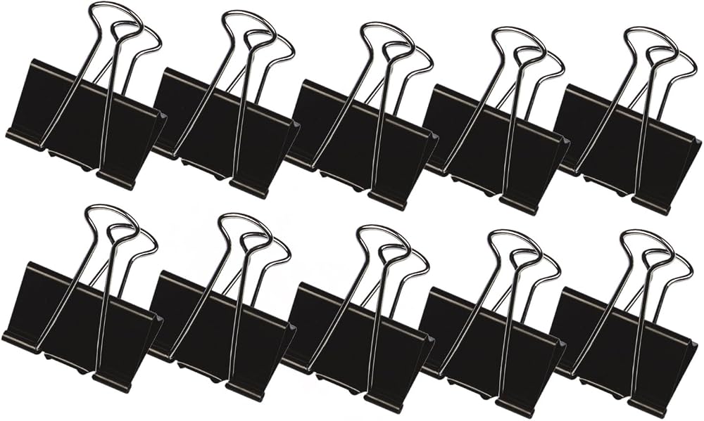 Q-Connect 16mm Foldback Clip Black Pack of 10