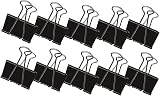 Q-Connect 16mm Foldback Clip Black Pack of 10