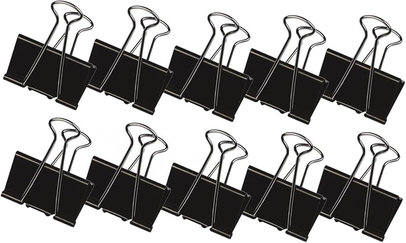 Q-Connect 16mm Foldback Clip Black Pack of 10