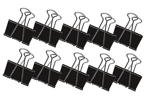 Q-Connect 16mm Foldback Clip - Black (Pack of 10)