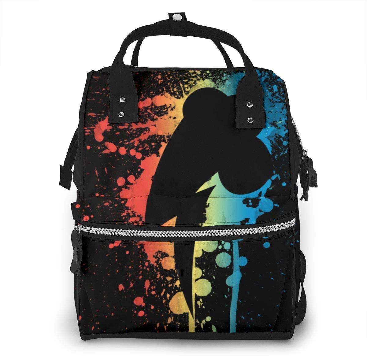 Rainbow Dash Large Capacity Muti-Function Mummy Backpack Diaper Bag Baby Nappy Bag Organizer for Mummy Women One Size