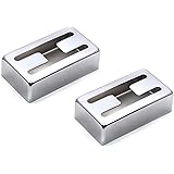 2Pcs Humbucker Pickup Cover Copper Metal Accessories Lightweight for LP Electric Guitars (Silver)