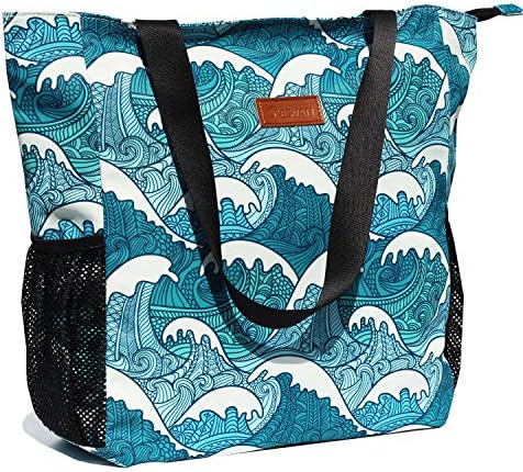 Original Floral Water Resistant Large Tote Bag Shoulder Bag for Gym Beach Travel Daily Bags Upgraded