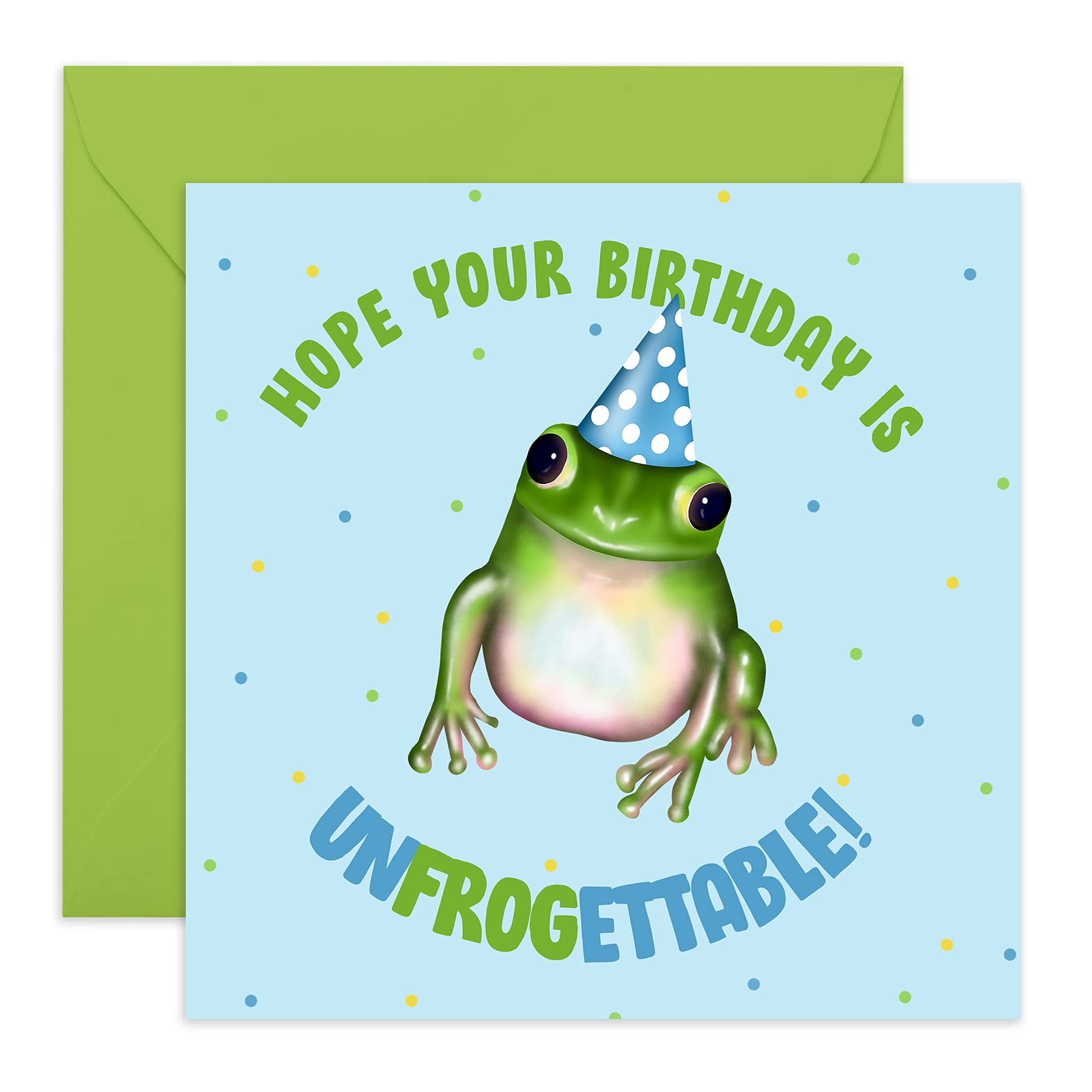 Central 23 - Humorous Birthday Card - 'Unfrogettable' - Funny Birthday Card for Nephew - Comes with Fun Stickers