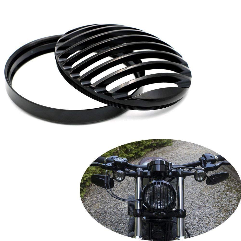 TIANRUIDA Metal Headlight Grill Cover Fits Harley Davidson Sportster XL 883 1200 X48 Black