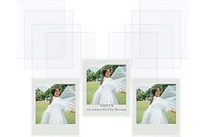 JOYZO 3"x3.5" Photo Card Sleeves, 100pcs Clear Plastic Sleeves Protector Covers fits for Fujifilm Instax Square Film, for Ins