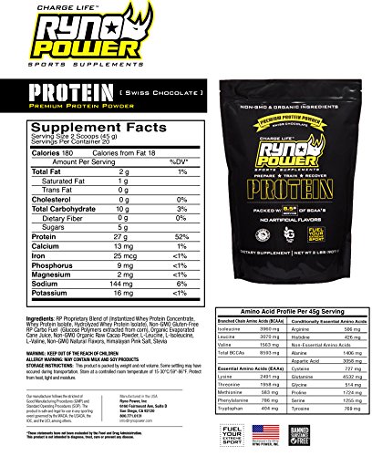 Ryno Power Swiss Chocolate Protein, 2 Pound