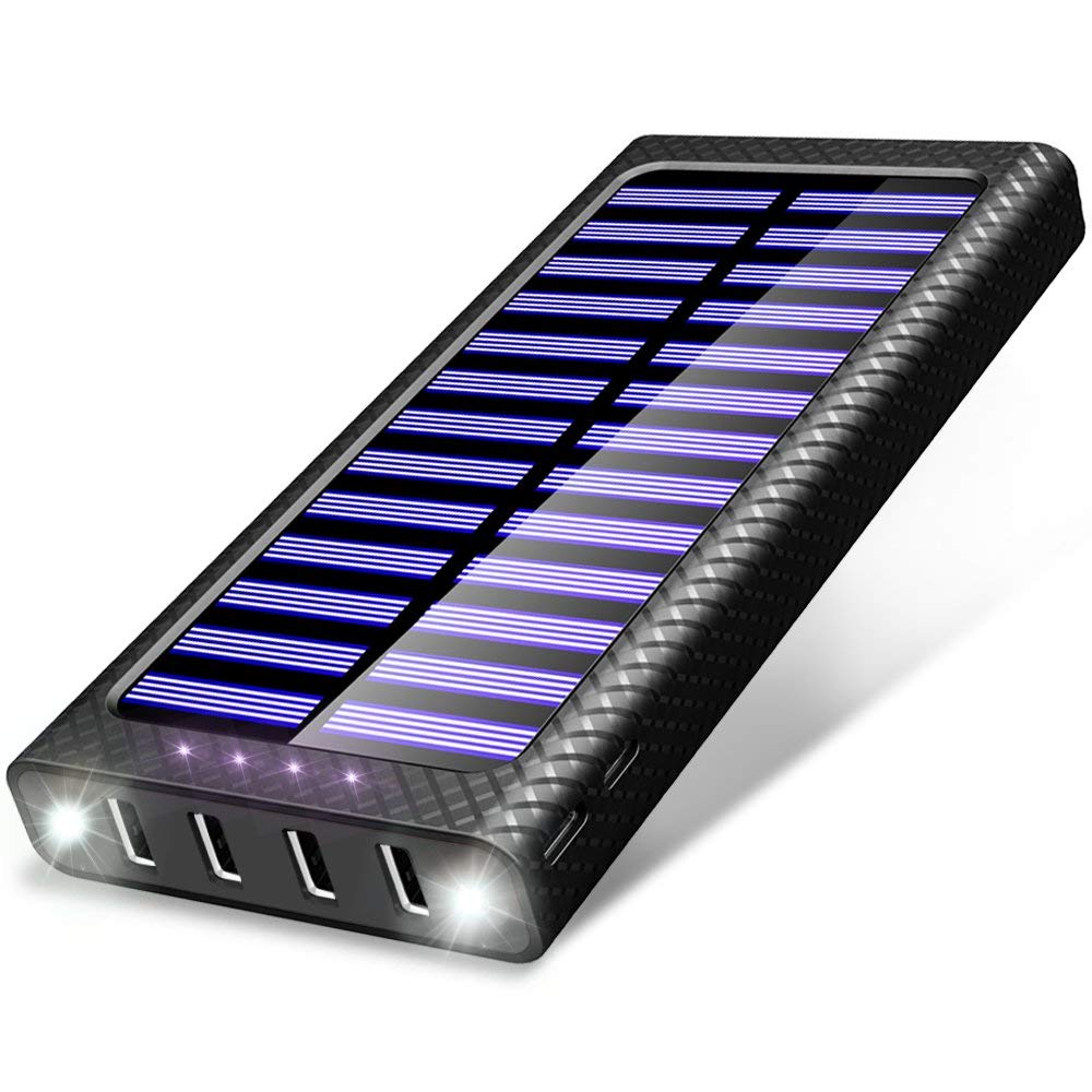 Power Bank TSSIBE 24000mAh 5.8A 4 Puertos Cargador Móvil Portátil Batería Externa con 3 Entrada y 2 LED ligeros para...