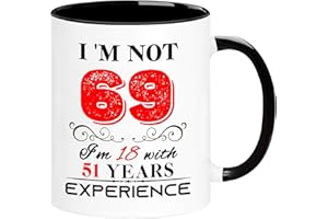 ERYUWOZA 1955 69th Birthday Mug for Women Men, Turning 69 Year Old Birthday Gifts for Mom, Dad, Grandma, Grandpa, Wife, Husband, Daughter, Sister, Best Friends, Coworkers, Her, Him, 11oz Coffee Cup