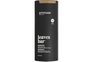 ATTITUDE Natural Deodorant, Made in Canada, Aluminum-free, Odor Control & Long Lasting, Nourishing Ingredients, Castor and Jo